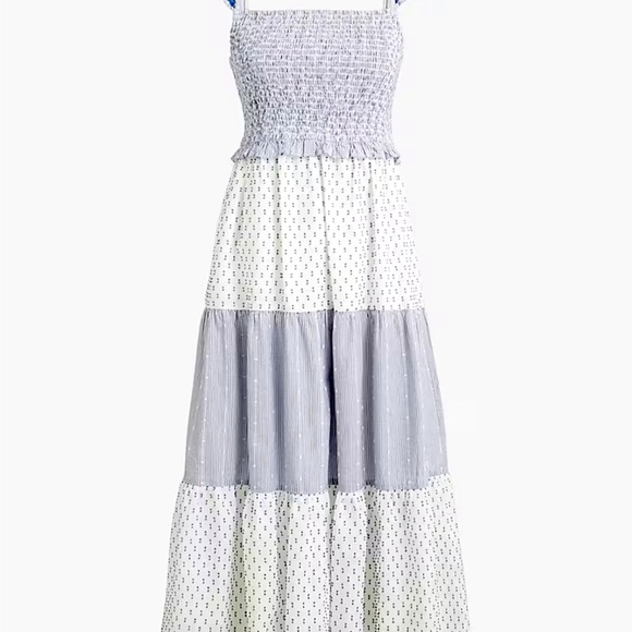 Smocked clip-dot midi dress XL - Picture 4 of 4